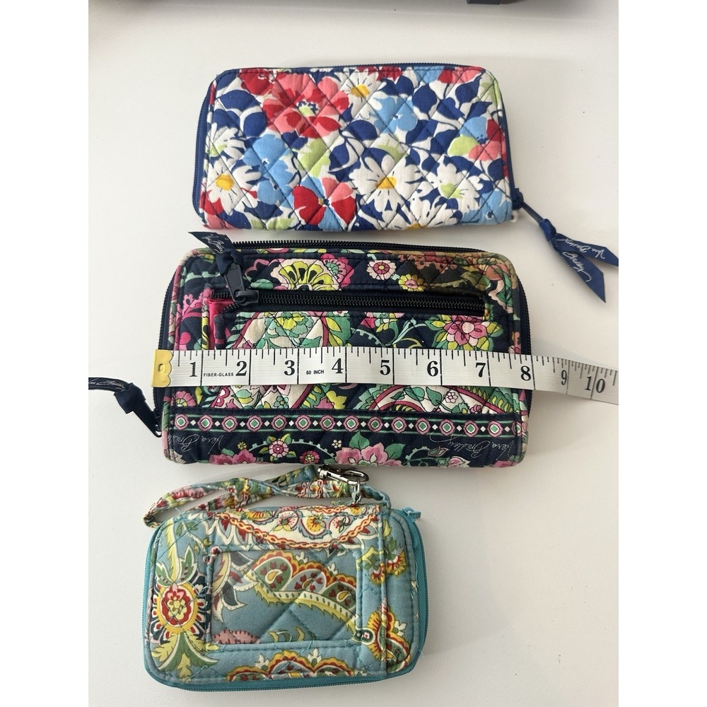Lot Of 3 Vera Bradley Wallets Used Bohemian Colorful - Picture 5 of 6